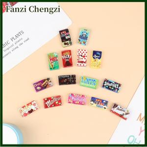 Fanzi 10pcs/lot Dollhouse Miniature Supermarket Food Resin Snacks Kitchen Decor Toys