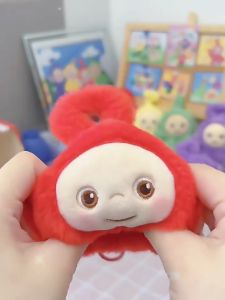 HIMISS Dễ thương teletubbies Đầu búp bê vải nhung Mặt dây chuyền móc khóa hoạt hình ba lô trang trí cho trẻ em Quà tặng