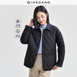 Giordano Beau Monde Women Denim trimmed quilted jacket Free Shipping 13375828