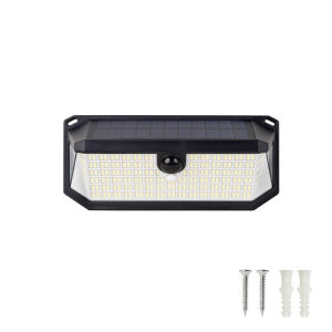 416 LED Solar Motion Sensor Wall Light Outdoor 3 Modes IP64 Waterproof 3 Sided Wide Angle Security Flood Lamp for Garden Patio Garage Yard Decor Lighting Lamps