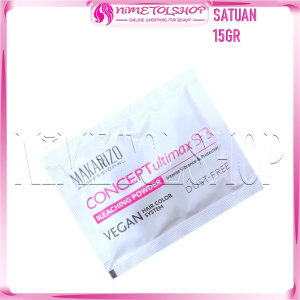 (SATUAN) MAKARIZO Concept Ultimax SF3 Bleaching Powder 15gr Sachet Hair Color Coloring Rambut