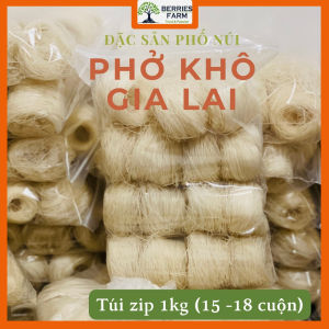 Combo 3Kg bánh PHỞ KHÔ GIA LAI đặc sản phố núi phở trộn hai tô 100% gạo sợi dai | Berries Farm