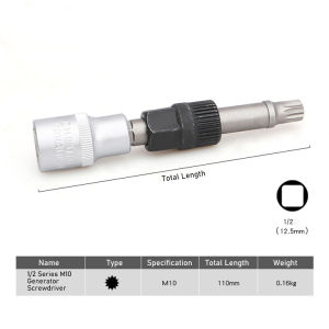 M10 & 33 Teeth Hexagon Generator Pulley Removal Tool Alternator Clutch Free Wheel Pulley Removal Tool for VW Audi Ford BMW Peugeot 33 teeth automotive alternator unidirectional pulley removal tool Socket drill repair tool Car Alternator Clutch Free Wheel