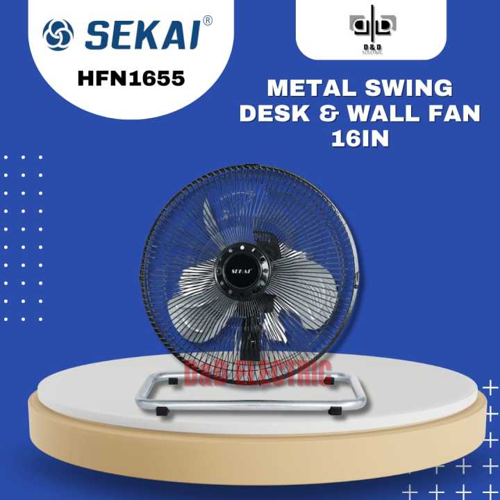 Kipas angin 2in1 wall fan desk fan kipas dinding tembok meja 16in kipas tornado SEKAI HFN1655