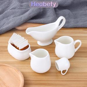 Heabety 50 100 160 220ml gốm sứ gia vị Jar Kem container cốc Bộ đồ ăn trắng dụng cụ nhà bếp đường & Kem & Sữa chậu bình