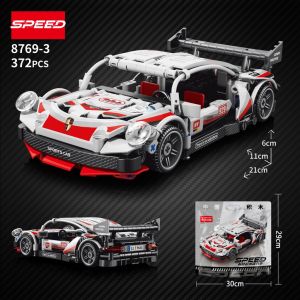 Pull-Back Racing Car 1:20 Scale Building Blocks DIY Assemble STEM Vehicle Toy Gift for Kids Boys 6+
