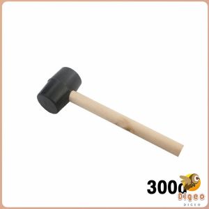 Digeo 300g 500g Black Rubber Mallet Hammer with Wood Handle