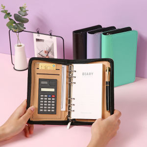 A6 Zip Macaroon Bag Color PU Leather DIY Binder Notebook Cover Diary Agenda Planner Paper Cover School Stationery2026