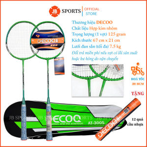 Bộ Vợt Cầu Lông Chính Hãng (2 Vợt) DECOO DK323 Cặp Vợt Cầu Lông Tốt Nhẹ Dây Căng Trợ Lực