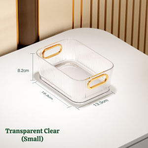Light Luxury Desktop Storage Box with Lid Mask Skin Care Cosmetic Organizer Transparent Acrylic Sundries Storage Basket