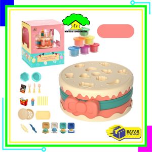 MI-M305 Mainan Cetakan Playdough Set Anak Mesin Noodle Maker / Mainan Edukasi Plastisin Clay Mie Ice Cream Cake Kids Set
