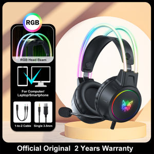 ONIKUMA X15 PRO Wired Gaming Headset With Mic Noise Cancelling Game Headphone Pink Cat Ear RGB Lighting Stereo Surround Sound  Headset  For PC Laptop XBOX