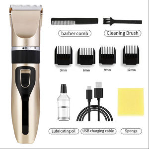 Professional Hair Clippers ตัดผมแบบชาร์จไฟได้มีดโกน Trimmer ชุดตัดผมไร้สาย Home Hair Clipper