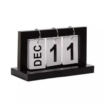 Shopcoins Nordic Style Wooden Perpetual Creative Desktop Chic Flip Decoration Home Office Calendar