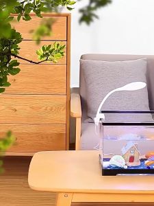 Aikenn Transparent Fish Tank Aquarium Desktop Negative Pressure Micro Landscape Betta Turtle Tank Filter Pump Bekas Ikan