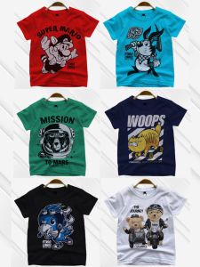 Kaos Anak Motif Distro Usia 1-11 Tahun Katun Model Kekinian