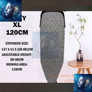 Standing Ironing Board with Premium Board Cover&Iron Rest - Retractable/AdjustableHeight/Lightweight