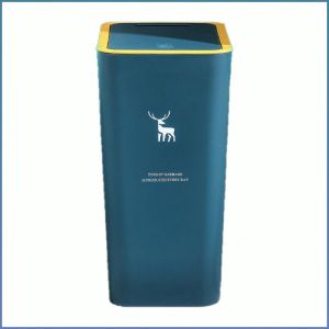Garbage Bin Press the Pop-up Lid Durable and Waterproof Storage Bucket Groove Narrow Slit Cleaning and Storage