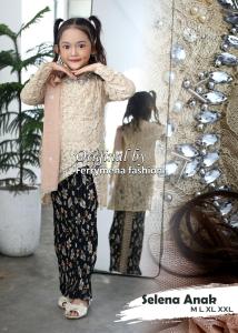 Setelan Kebaya Selena Brukat Elegan dengan Selendang untuk Anak Perempuan - Fashion Tradisional Multicolor