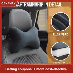 【CANAMEK】 Xe Cổ Gối Cả Hai Bên Ergonomic Phía Trước Tựa Đầu Bộ Nhớ Bọt Cho Cổ Pain Relief Thoải Mái Cho Lái Xe Chuyến Đi Dài Văn Phòng Ghế