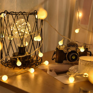 LED string light round fairy tale light Christmas wedding party usb port outdoor tent decoration light