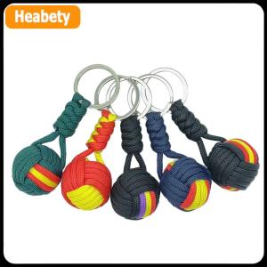 【2-3 days delivery】 Military Parachute Woven Rope Ball Keychain Lanyard Key Ring Monkey Fist Key Chains Outdoors Survival Tool Jewelry