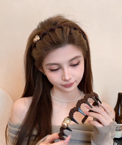 Pearl and rhinestone hair band headband for women high crown headband high-end suitable for everyday wear HB03