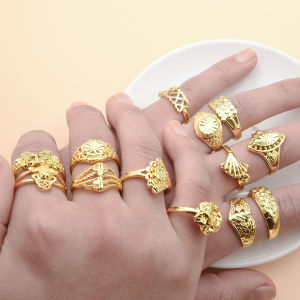Lovely Girls House Gold Plated Ring for Women Simple Fashion High Quality Jewellery Gift Wholesale Super Low Price