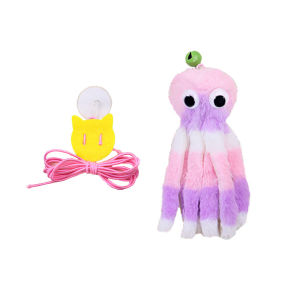 AP AIMAYAPET Hanging Door Pet Self-happy Teaser Toy Plush Octopus Shape Cat Toys with Bell Mainan Kucing 貓咪 玩具
