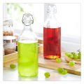 Chai thủy tinh Giara tròn bầu nắp gài 500ml 1000ml. 