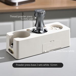 BINCOO Coffee Tamper Set Pressing Powder Base Portafilter Powder Distributor Pressing Powder Hammer Set Coffee Machine Handle Pressing Storage Rack 51/58mm Universal