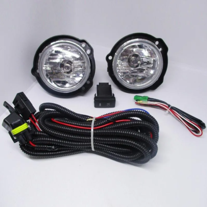 Pair Of Halogen Fog Lights For Audi Q7 (2010-2015) | Front Bumper Replacement Driving Lamps