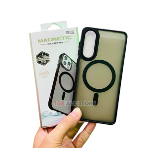 Magsafe Case Samsung Galaxy S25 FE a07 a17 a26 A36 A55 a56 s21 ultra s21 fe s22 s23 fe s24 fe s24+ s24 ultra s25+ s25 ultra S25 Edge Case Hybrid Dove Black