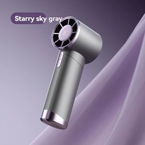 New 100 Gear High Speed Cooling Fan Portable Air Conditioner Bladeless Cold Wind Handheld Fan 3000mah Long Battery Rechargeable Turbo Fan LED Digital Display Outdoor Powerful Hand Fan