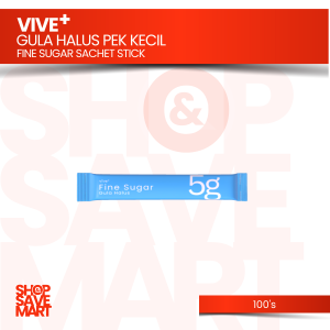 VIVE+ Fine Sugar Sachet Stick Travel Hotel Office Cafe Shop Sugar Pack