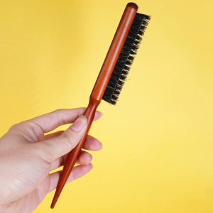 หวีจัดแต่งทรงผมมืออาชีพ ที่จับพลาสติกจับถนัดมือ หวีผมขนแปรงไนลอน พร้อมส่ง