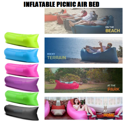 Beach Inflatable Bed Inflatable Sleeping Folding Outdoor Beach Camping Hiking Inflatable Bed ...