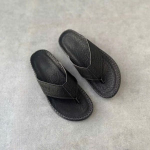 Dép nam chính hãngđế cao su quai da.