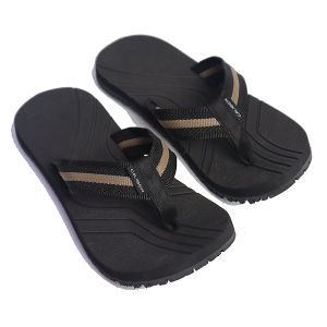 CLBR LBRTH010 outdoor slippers black x brown strap with black slipsole (Available Sizes 5 6 7 8 9 10 11 12)