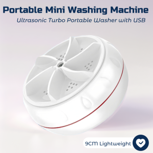 SmartSpin 12L Foldable Washer – Ultra-Portable Mini Washing Machine with Spin Drying for Travel Baby Clothes & Spaces