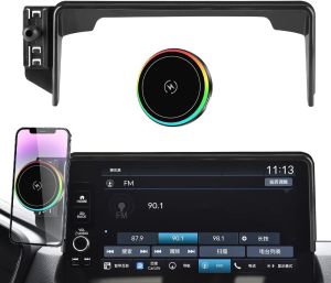 Car Magnetic Phone Mount for Honda CRV CR-V 2023-2026 and Honda HRV HR-V 2023-2027 [7/9 inch Touch Screen]Auto Interior Accessories  Cellphone Holder Fast 15W Wireless Charger Cell Phones Stand
