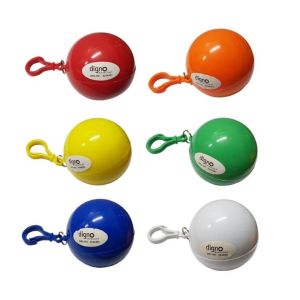 Jas hujan plastik motor raincoat lembut dengan wadah bola billiard unik gampang disimpan digantung