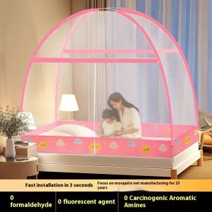 Bay gấu màn chống muỗi cài đặt miễn phí với khung phòng ngủ gia đình 1.8 m màn chống muỗi đầy đủ dưới thả kháng trẻ em Mông Cổ Túi màn chống muỗi