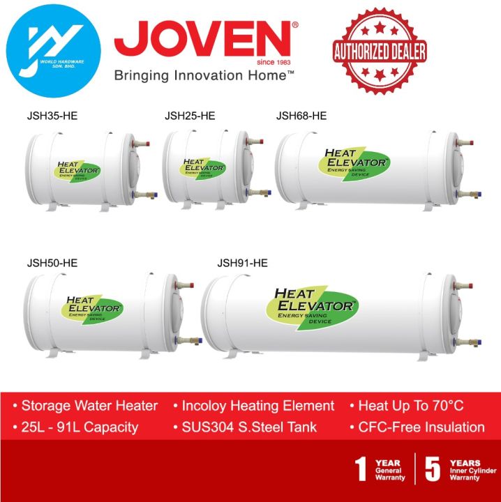 Authorised Dealer Joven Storage Tank Heat Elevator Water Heater JSH25