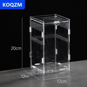 [COD] KOQZM Acrylic trong suốt bò sát chăn nuôi hộp Terrarium môi trường sống côn trùng nhện thằn lằn Bọ Cạp ăn lồng arboreal bao vây trường hợp