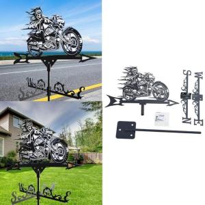 Easy Installation Iron Weather Vane Decorative Weathervane for Gardens and Patios Practical Wind Direction Indicators