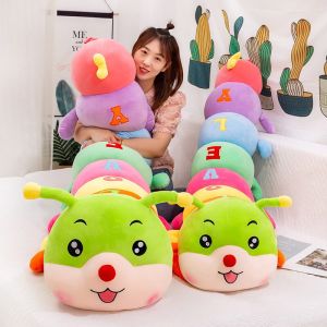 JOJO CASTLE Big Plush LOVE Pillow Colorful Caterpillar Wiggler Insect Worm Cushion Plush Doll Children Stuffed Caterpillars Plush Kids Toys