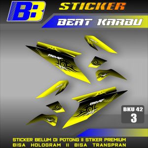 Striping Beat Karbu Carbu tahun 2008 2009 2010 2011 2012 Setiker stiker sticker list variasi BKU 42