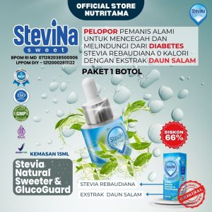 Stevina Sweet Pemanis Alami 0Kalori plus Herbal Daun salam  Pengganti Gula Untuk Menjaga Berat Badan Ideal Kemasan 1 Botol 15ml