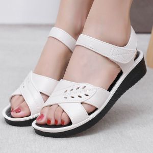 [Free Shipping] New Spring  Womens Sandals Fashionable and Versatile Casual Wedge Sandals for Mothers